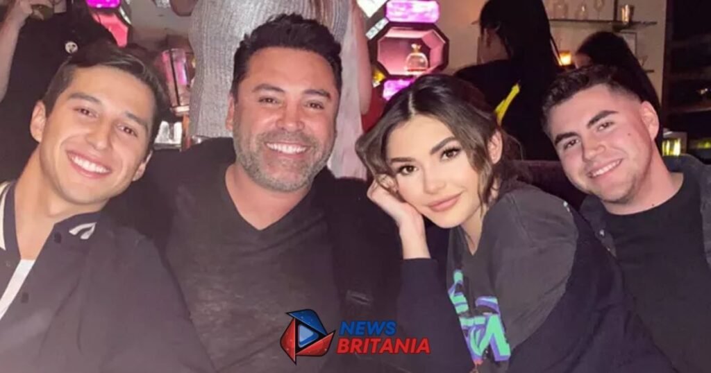 Jacob De La Hoya with siblings and father oscar