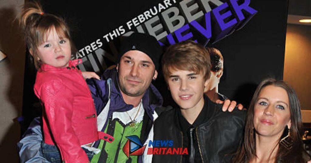 Jazmyn Bieber with Jeremy Bieber, Erin Wagner and Justin Bieber