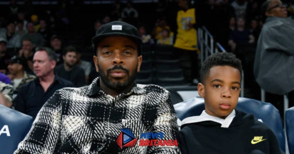 Tim Weatherspoon, Kelly Rowland's husband, and his son Titan