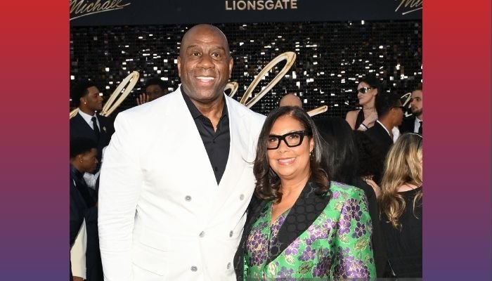 Cookie Johnson and Earvin "Magic" Johnson Jr.