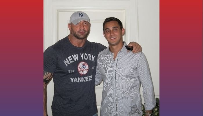 Oliver Bautista and his father Dave Bautista