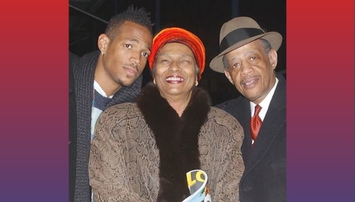 Howell Wayans and Elvira Alethia with Marlon Wayans