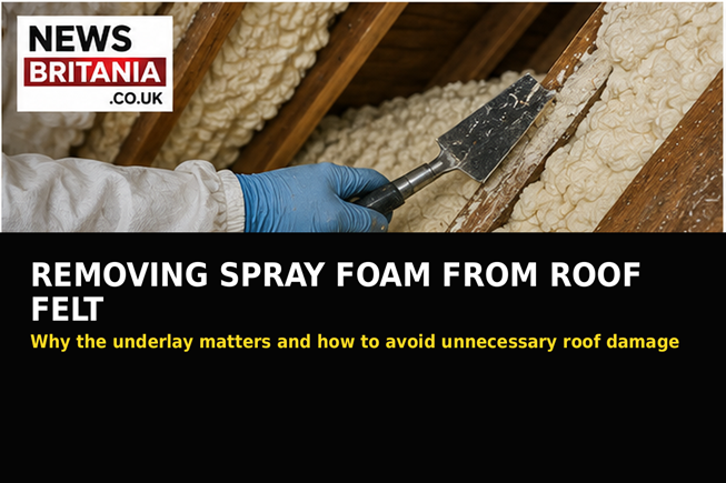 Removing Spray Foam From Roof Felt: Why the Underlay Matters