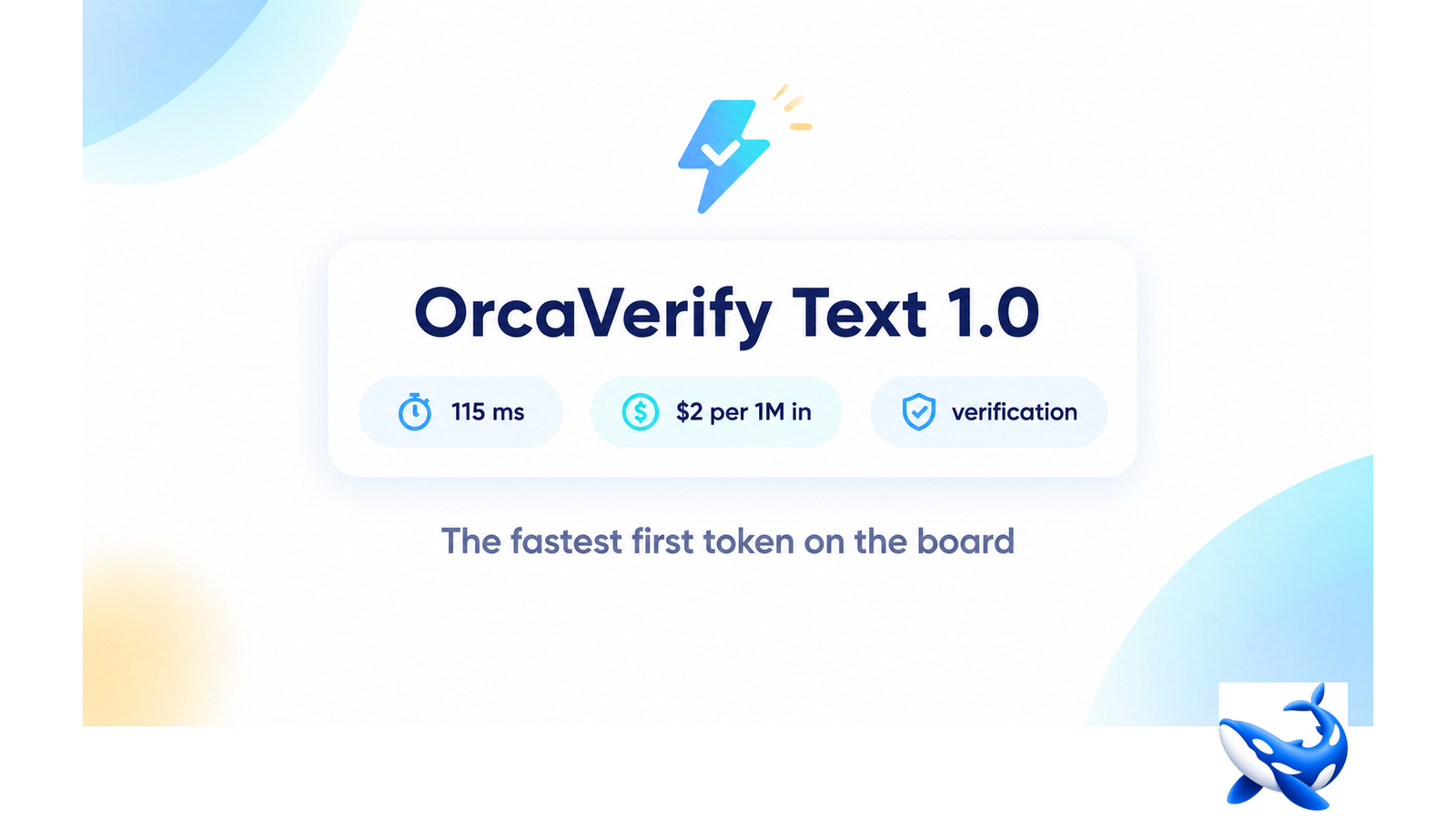 OrcaVerify Text 1.0: The 115-Millisecond Answer, Fastest in This Cluster